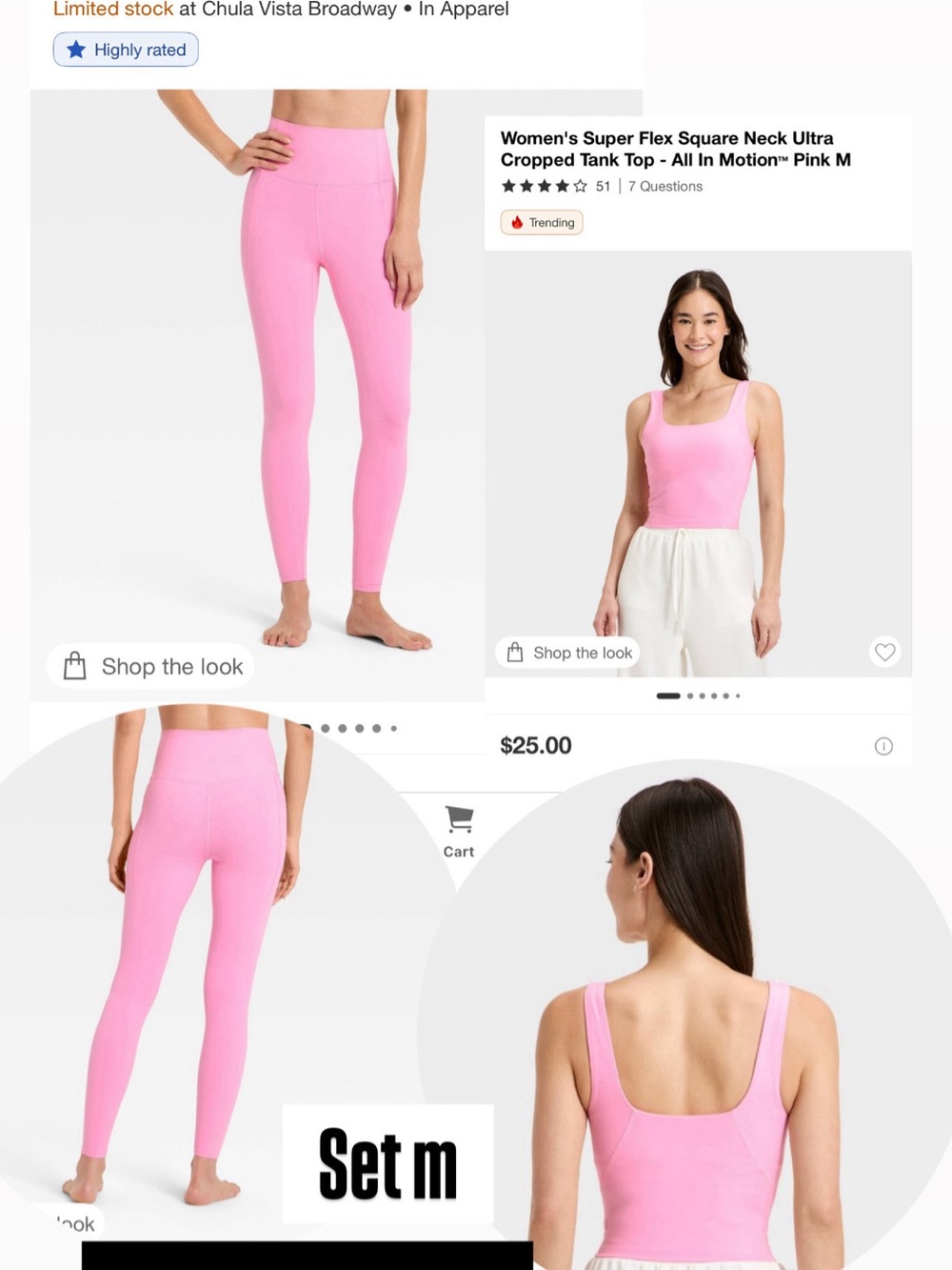 all in motion Pink High-Waist Leggings - Women's